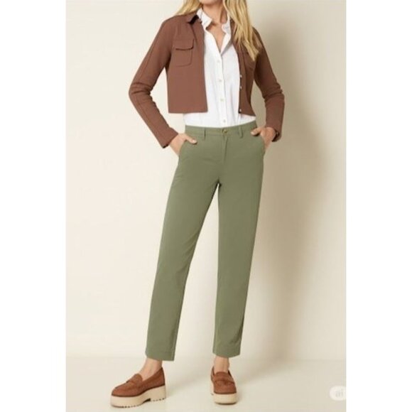 Silvian Heach Denim Olive Green Slim Fit Casual Preppy Chinos Jeans Size 29 NWT - Picture 1 of 12